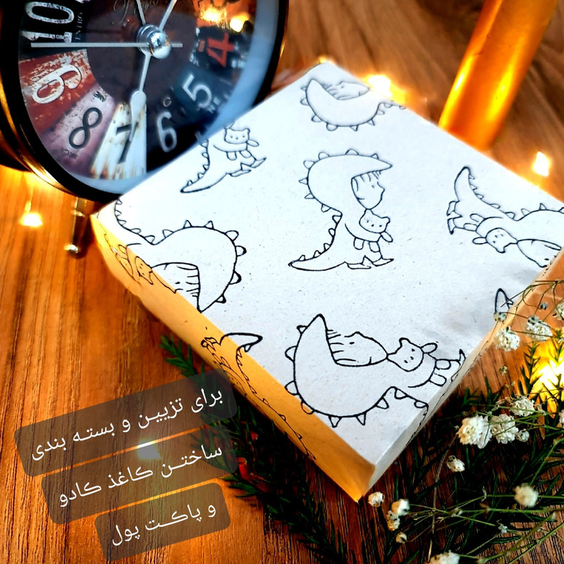 مهر طرح پسرک و دایناسور فانتزی کد 1024