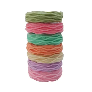 کش مو دخترانه مدل فانتزی حوله ای بسته 6 عددی