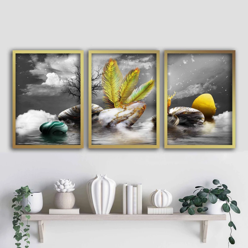  تابلو آتریسا طرح مدرن مدل AT0040 مجموعه 3 عددی