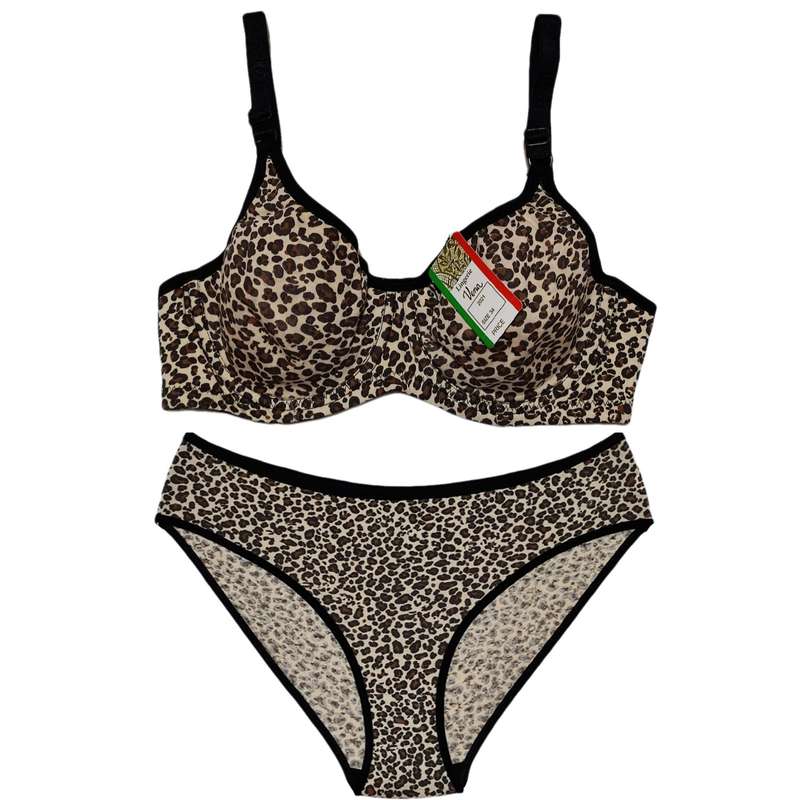 ست شورت و سوتین زنانه ونا کد 2022 طرح پلنگی