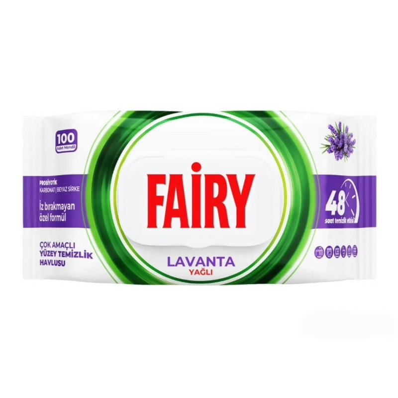 دستمال مرطوب فیری مدل Lavanta بسته 100 عددی دستمال مرطوب فیری مدل Lavanta بسته 100 عددی