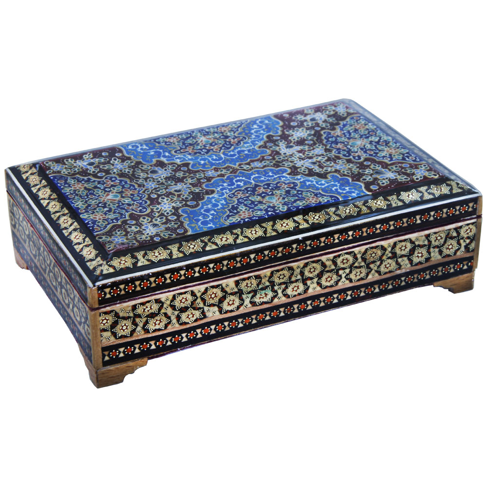 جعبه جواهرات خاتم کاری طرح تذهیب کد 447639