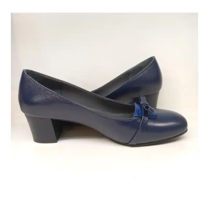 کفش زنانه سرزمین چرم مدل 141772 رنگ سرمه ای