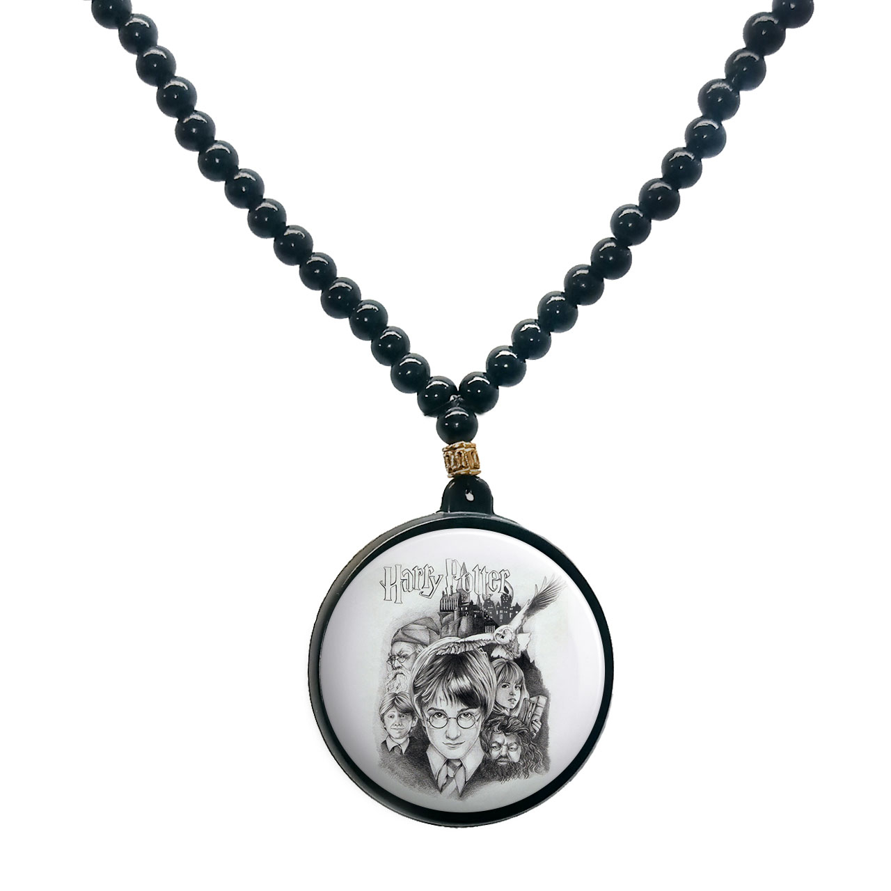 گردنبند پرمانه طرح Harry Potter کد pmd.23977 مدل دو طرفه