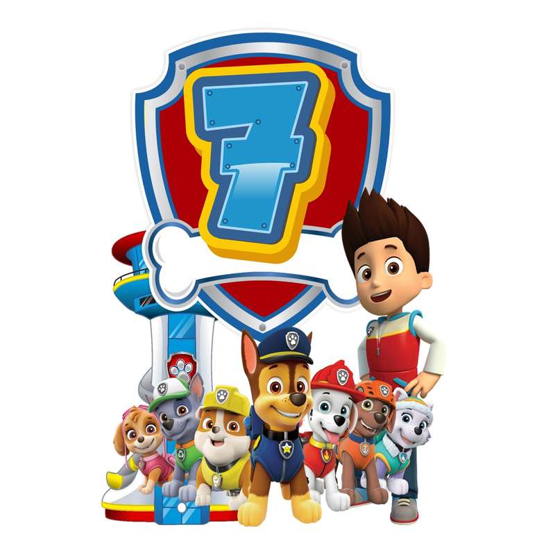 استند رومیزی تولد طرح عدد 7 مدل سگهای نگهبان کد 01