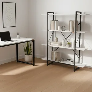 کتابخانه چهار طبقه دیزم مدل مونتاژی LIB_120×140_W