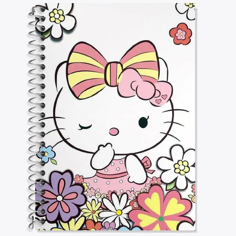 دفتر زبان 50 برگ خندالو مدل سه خط طرح هلو کیتی Hello Kitty کد 2479