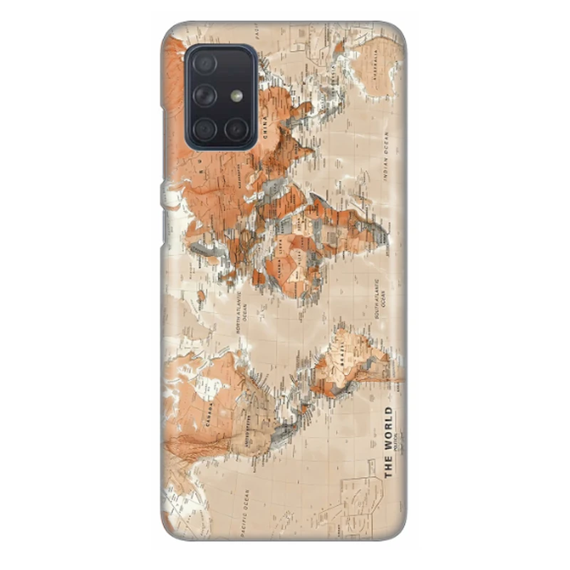 کاور طرح نقشه جهان کد DIMO-081 مناسب برای گوشی موبایل سامسونگ Galaxy A51