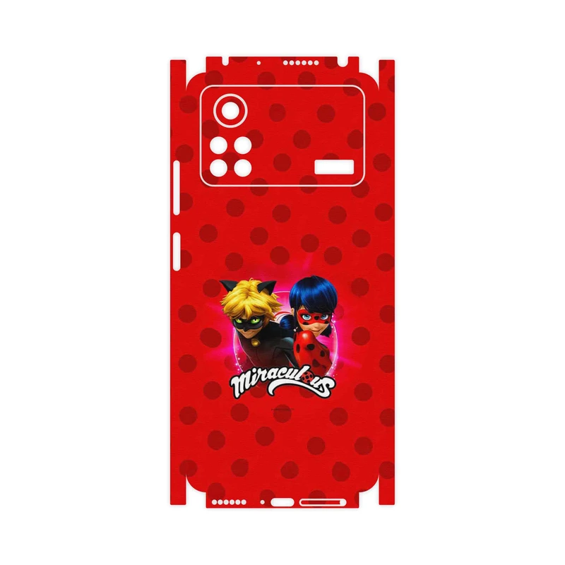 برچسب پوششی ماهوت مدل Ladybug and Cat Noir-FullSkin مناسب برای گوشی موبایل شیائومی Poco X4 Pro 5G