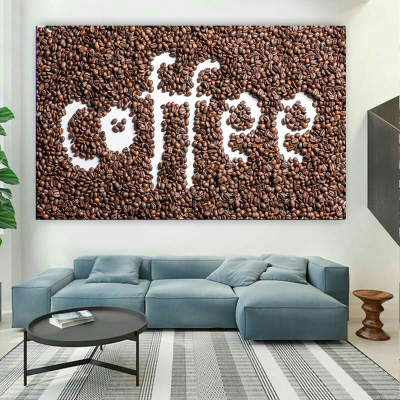 پوستر مدل بک لایت طرح دانه های قهوه Coffee کد AR1870
