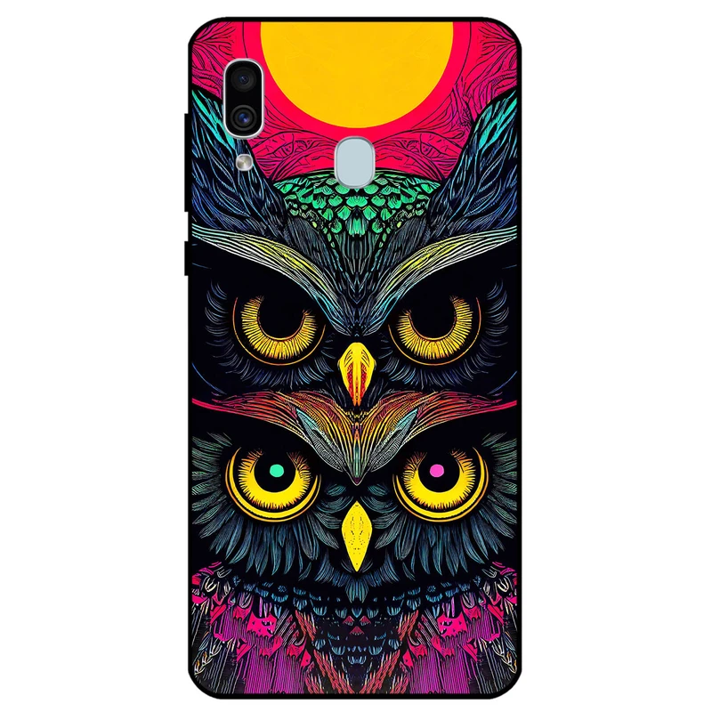 کاور مگافون طرح جغد مدل 1904 مناسب برای گوشی موبایل سامسونگ Galaxy A20 / A30 / M10 S   