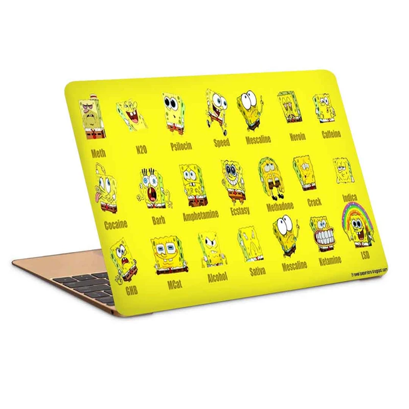 استیکر لپ تاپ طرح spongebob 17کد c-879مناسب برای لپ تاپ 15.6 اینچ