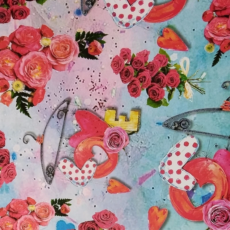 کاغذ کادو مدل گلاسه طرح فانتزی مجموعه 5 عددی