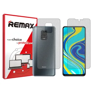 Remax HyMTT model matte screen protector suitable for Xiaomi Redmi Note 9S mobile phone along with the back protector