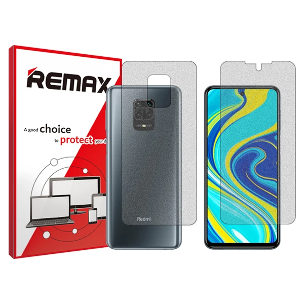 محافظ صفحه نمایش مات ریمکس مدل HyMTT مناسب برای گوشی موبایل شیائومی Redmi Note 9S به همراه محافظ پشت گوشی