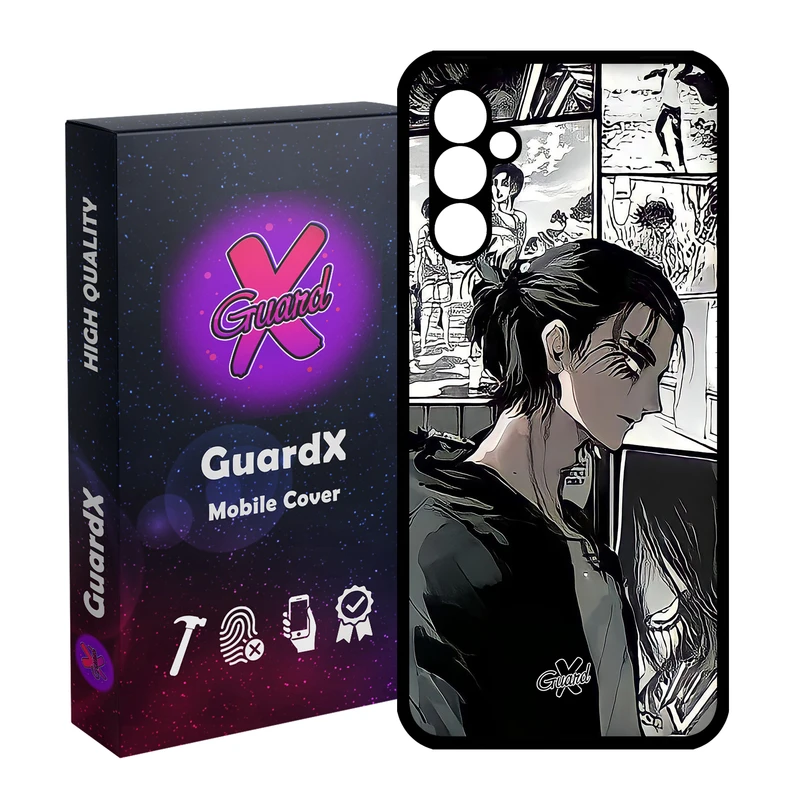 کاور گارد ایکس طرح Eren Yeager Anime مدل Glass10442 مناسب برای گوشی موبایل سامسونگ Galaxy A24/A24 4G/M34 5G