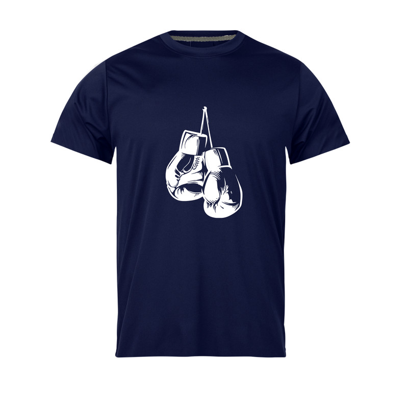 تی شرت آستین کوتاه مردانه مدل boxing2_N1_0129 رنگ سرمه ای