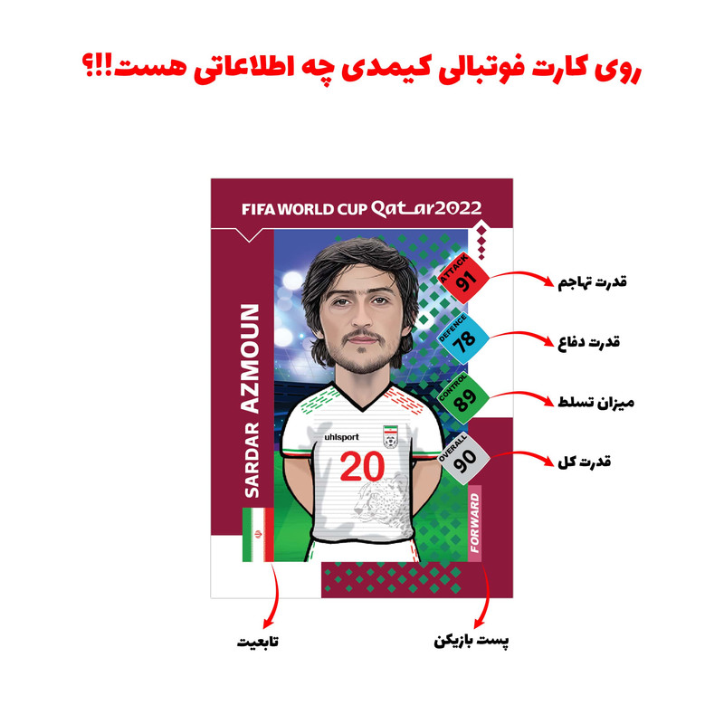 سکوی قهرمانی مدل    تیم محبوب من طرح تیم ملی ایران 2022 کد 23300