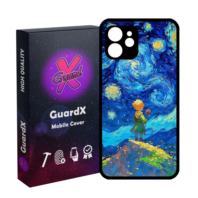 کاور گارد ایکس طرح شازده کوچولو مدل Glass10774 مناسب برای گوشی موبایل اپل iPhone 12