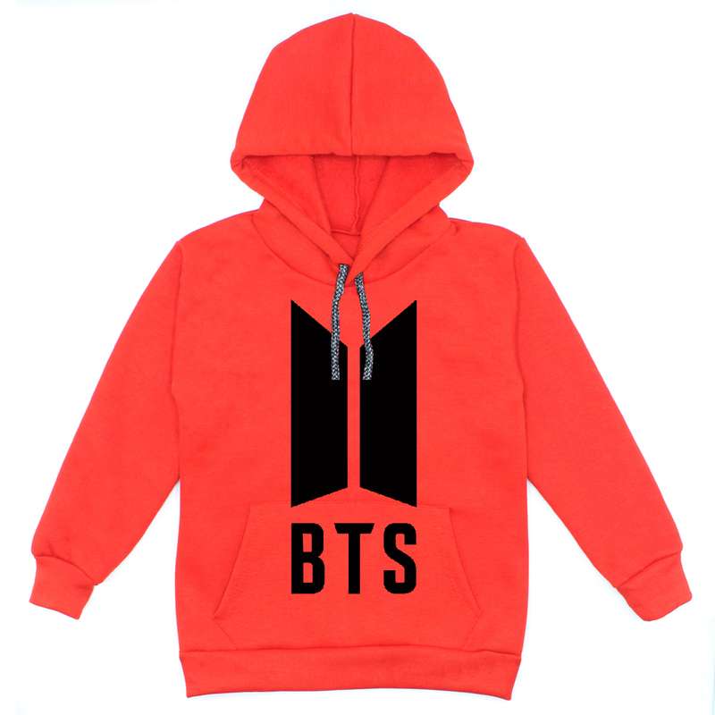 هودی پسرانه مدل W47 BTS رنگ قرمز