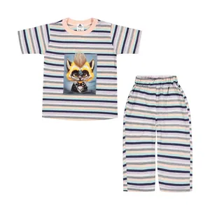 ست تی شرت آستین کوتاه و شلوار دخترانه کیکی رایکی مدل KBB06357-403