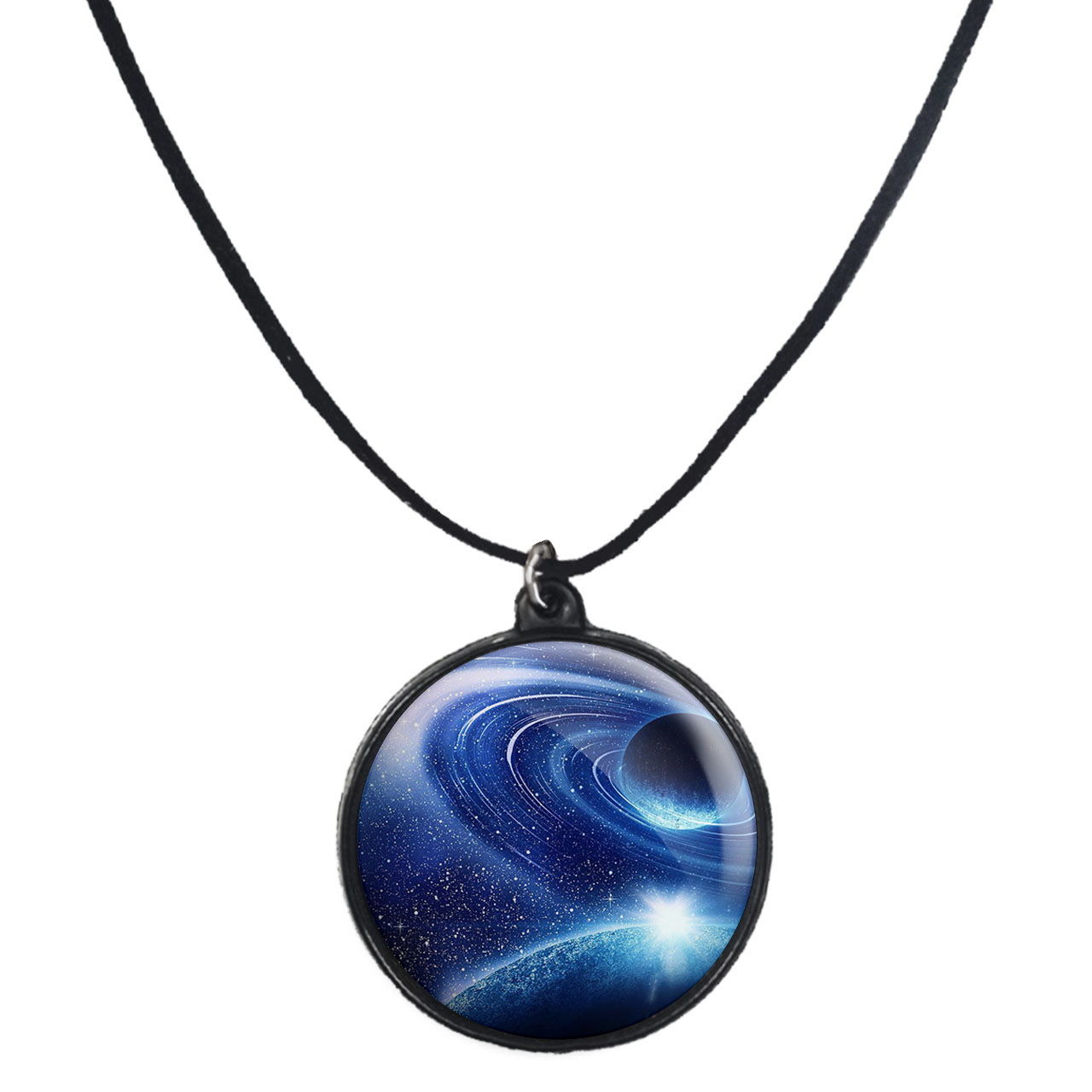 گردنبند پرمانه طرح سیاره ها کد pmb.25097 مدل دو طرفه