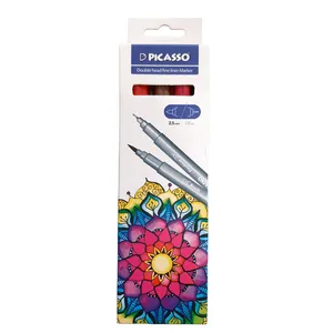 روان نویس پیکاسو مدل brush marker fine liner بسته 12 عددی