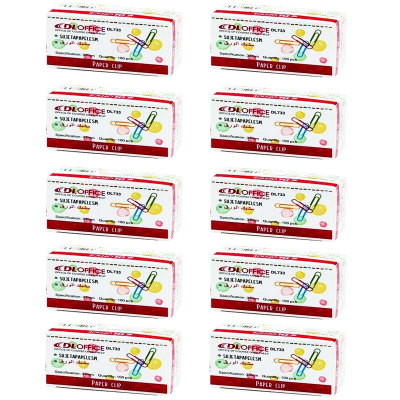 گیره کاغذ دی ال مدل آفیس کد 733 بسته 1000 عددی گیره کاغذ دی ال مدل آفیس کد 733 بسته 1000 عددی
