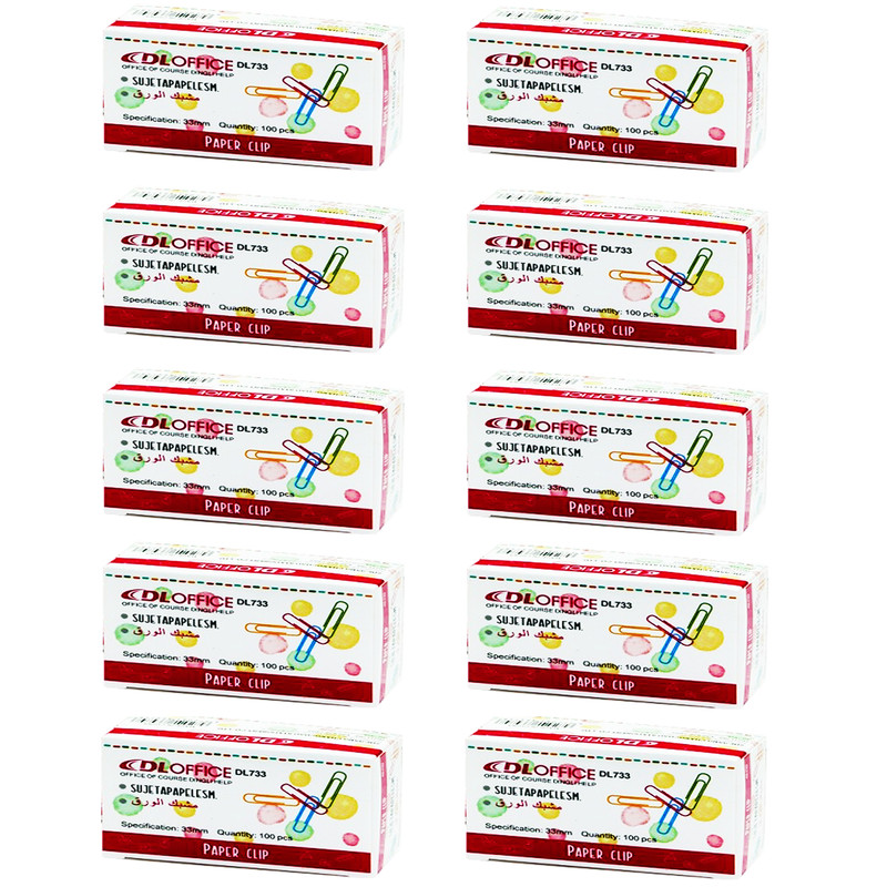 گیره کاغذ دی ال مدل آفیس کد 733 بسته 1000 عددی گیره کاغذ دی ال مدل آفیس کد 733 بسته 1000 عددی
