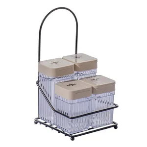 جای ادویه 4 پارچه کد DH42 به همراه استند