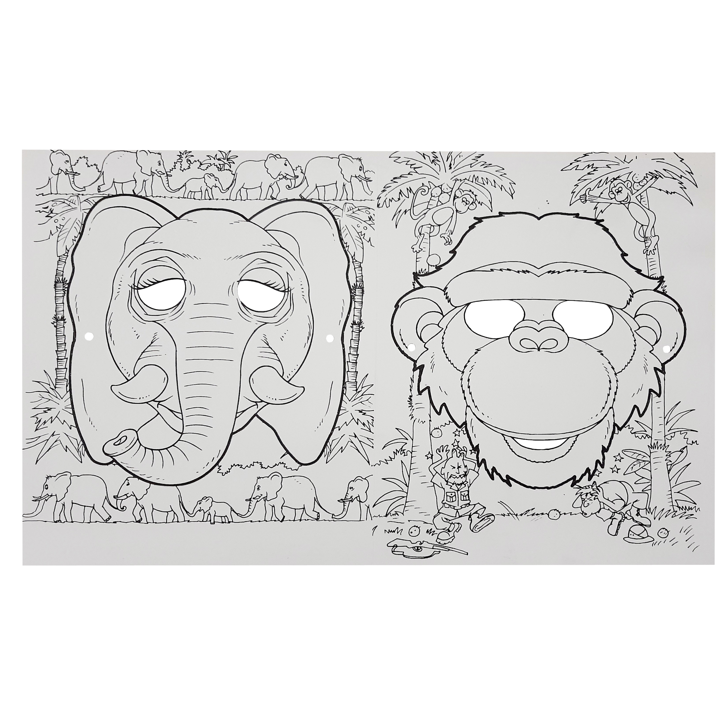 ماسک ایفای نقش مدل رنگ آمیزی فیل و میمون