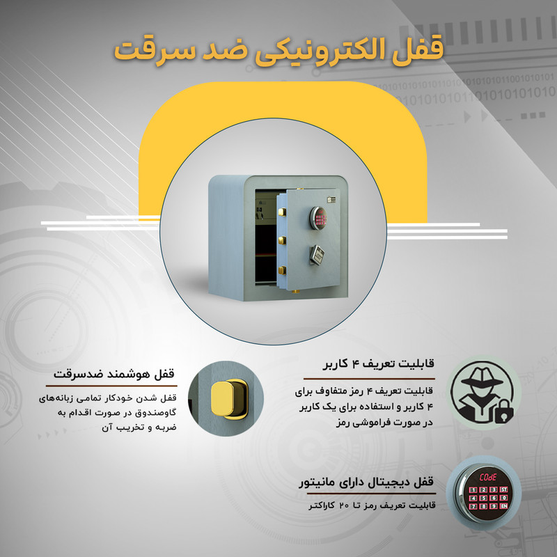 گاوصندوق الکترونیکی سدید مدل 500PRO