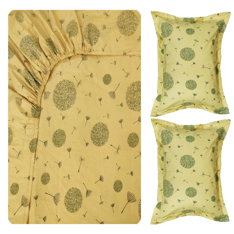 سرویس ملحفه 2 نفره 3 تکه پانیذ پود مدل قاصدک کد P118-2