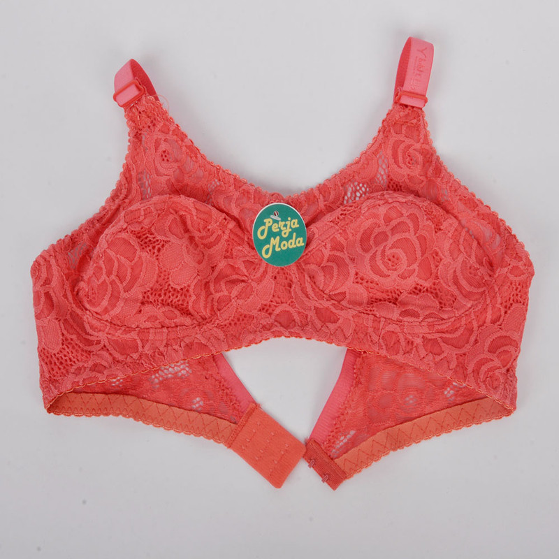 سوتین زنانه پرجامدا مدل 340019128 دانتل رنگ گلبهی