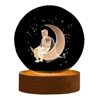 چراغ خواب مدل گوی شیشه ای طرح شازده کوچولو روی ماه کد 3144