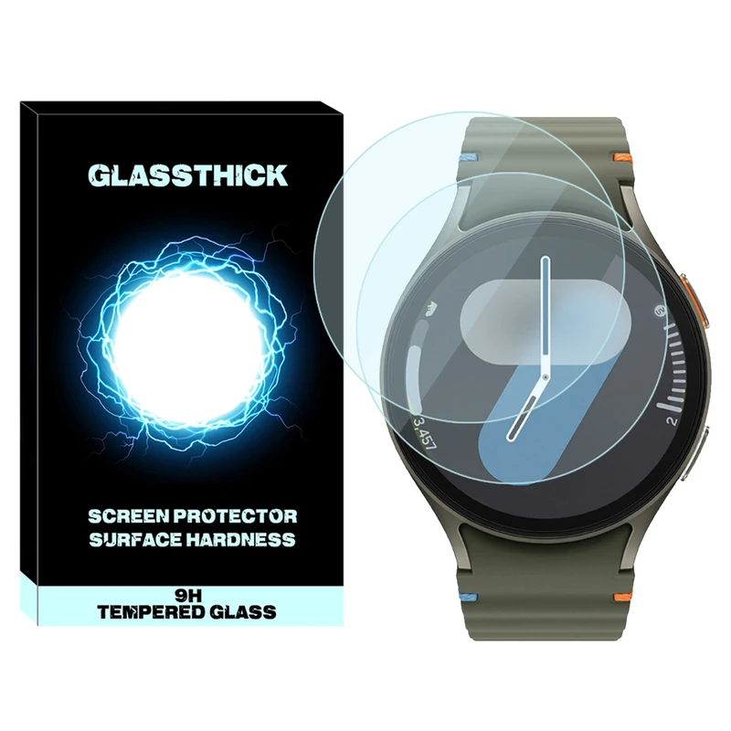 محافظ صفحه نمایش شیشه‌ای گلستیک مدل Glass-GL مناسب برای ساعت هوشمند سامسونگ Galaxy Watch 7 40mm بسته دو عددی