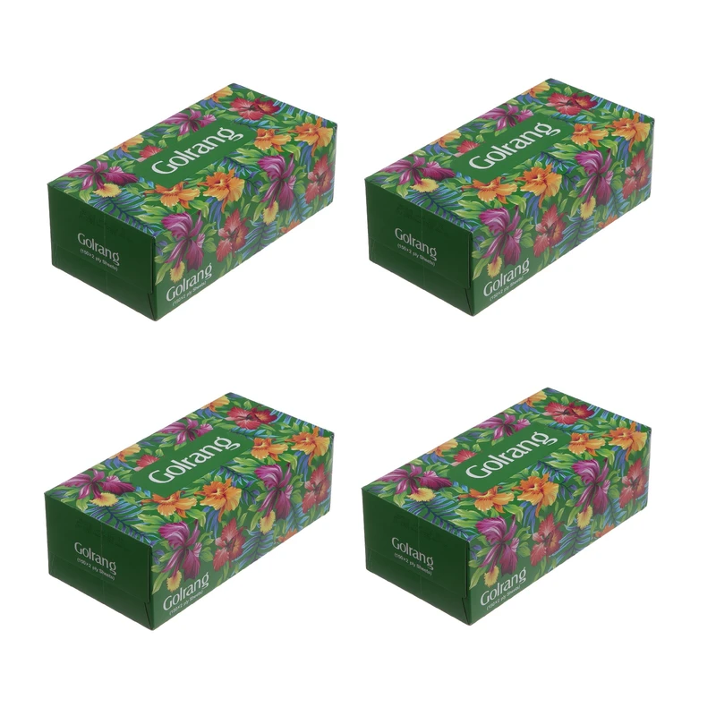 دستمال کاغذی 150 برگ گلرنگ مدل گلستان بسته 4 عددی