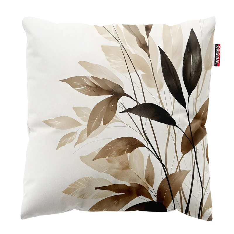 کوسن پاد آفرین مدل مینیمال طرح گل و برگ کد PK403309 سایز 40*40 سانتی متر