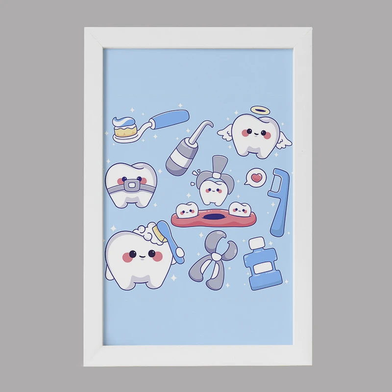 تابلو کودک خندالو مدل دندان و دندان پزشکی کودکانه کد 36731