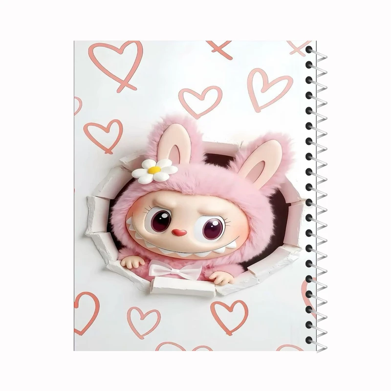 دفتر مشق 60 برگ ملیچک طرح لبوبو کد 002