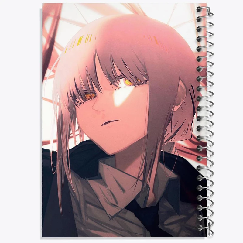 دفتر مشق 50 برگ خندالو مدل ماکیما انیمه مرد اره ای Chainsaw Man کد 17871