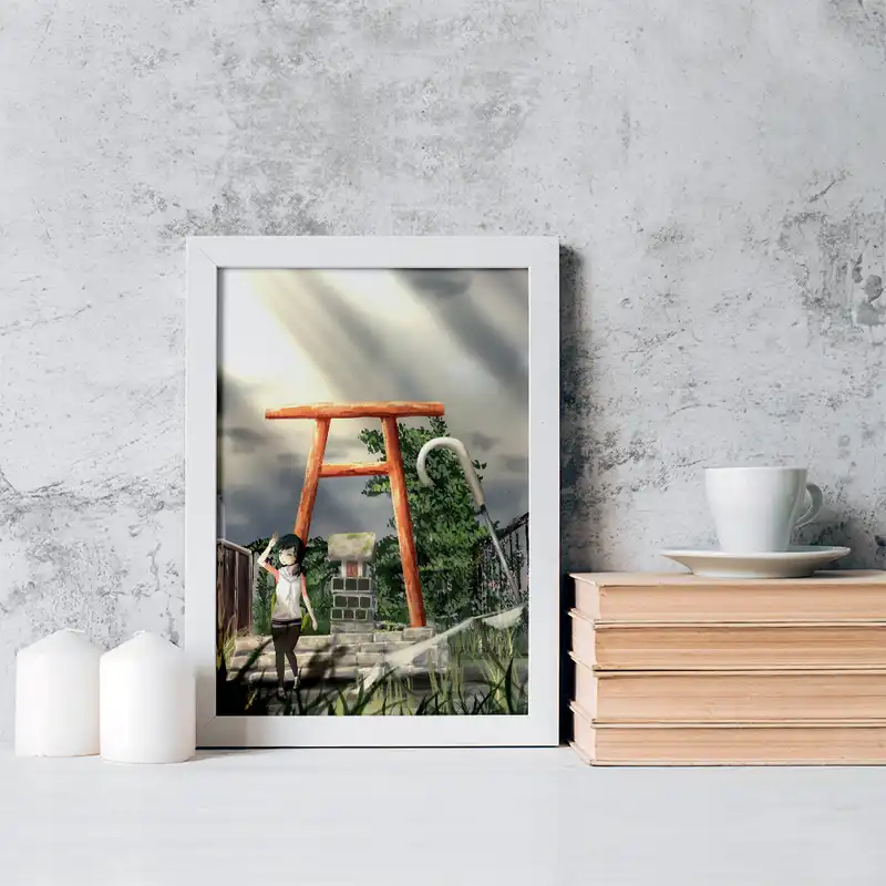 تابلو خندالو مدل هینا انیمه تغییر آب و هوا با تو کد 17652