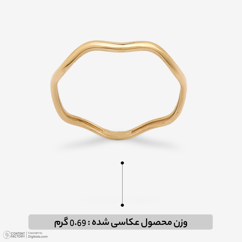انگشتر طلا 18 عیار زنانه حافا گلد مدل R407 - 8