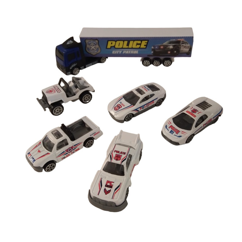 ماشین بازی مدل پلیس کد P230W مجموعه 6 عددی