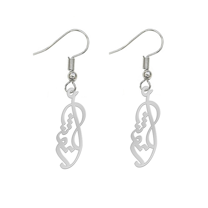 گوشواره نقره زنانه لیردا مدل اسم انوشا gosh sss Anoosha2