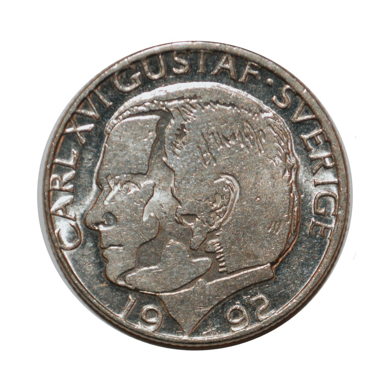 سکه تزیینی طرح کشور سوئد مدل یک کرونا