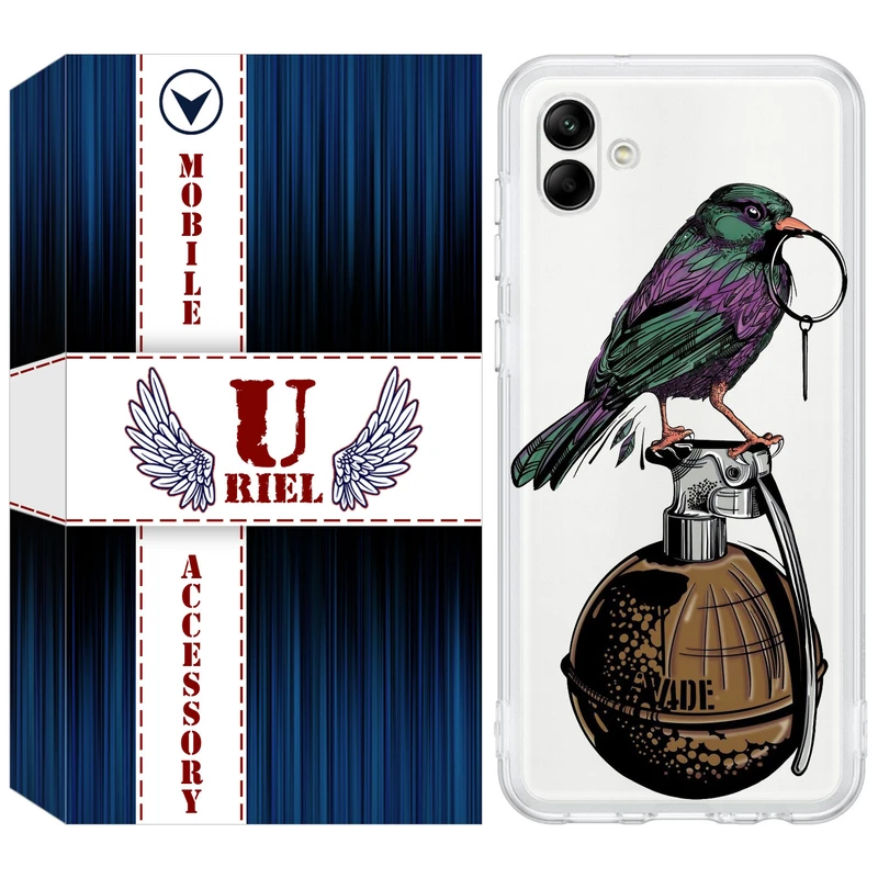 کاور یوریل مدل Clear کد 31 طرح پرنده مناسب برای گوشی موبایل سامسونگ Galaxy A04e