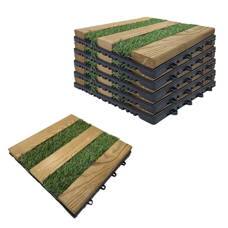 کفپوش مدل تایل ترمو چمن 5 ردیفه سایز 30x30 سانتی متر بسته 6 عددی کفپوش مدل تایل ترمو چمن 5 ردیفه سایز 30x30 سانتی متر بسته 6 عددی