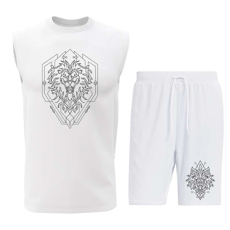 ست تاپ و شلوارک مردانه مدل L028W