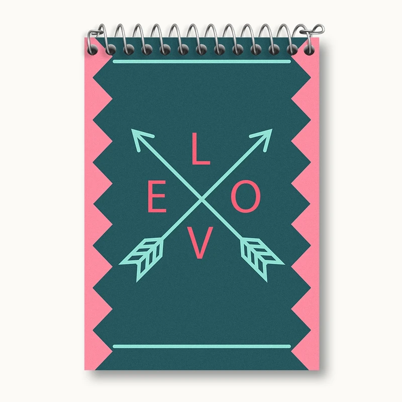 دفتر یادداشت 50 برگ خندالو مدل Love کد N124